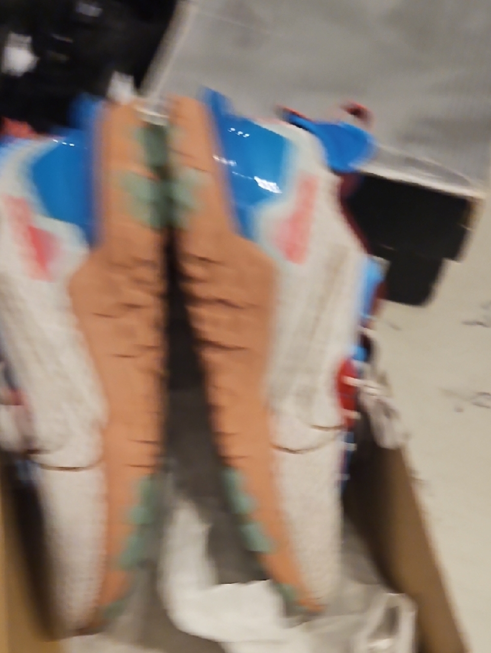 Nike Men's React Vision Sneakers with Blue, Pink and Cream Accents - Picture 4 of 8